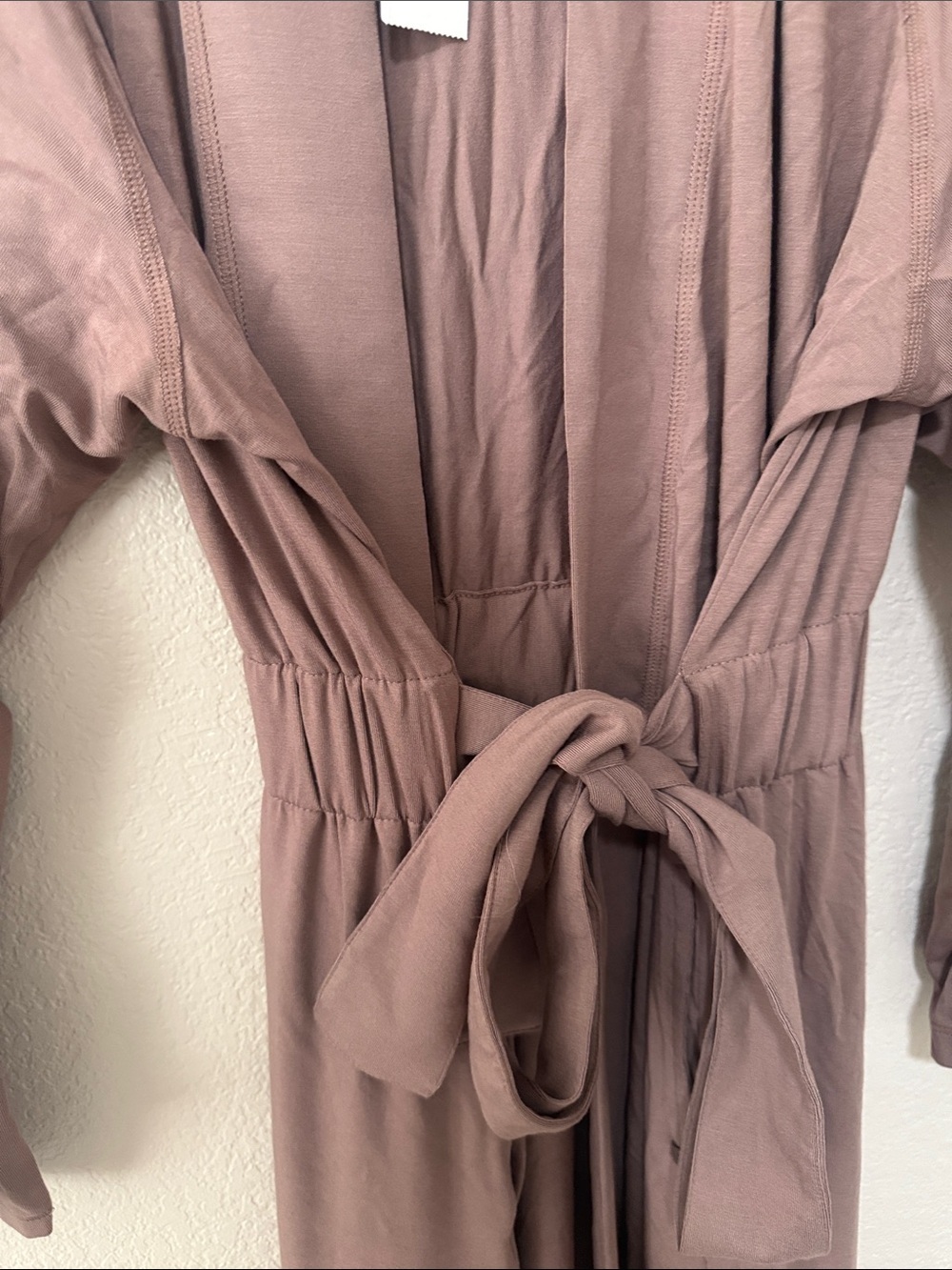 UGG Women's Long Tie-Waist Lounge Robe in Mauve Taupe - Picture 2 of 4